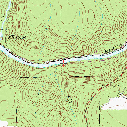 Topographic Map of Pine Run, PA