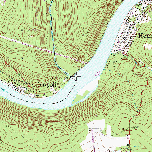 Topographic Map of Pithole Creek, PA