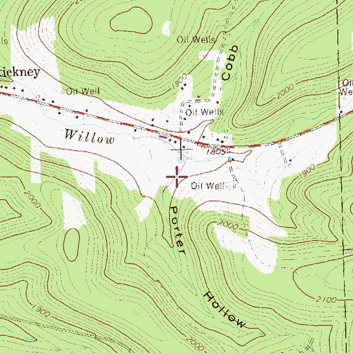 Topographic Map of Porter Hollow, PA