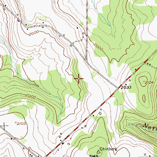 Topographic Map of Quaker Ridge, PA