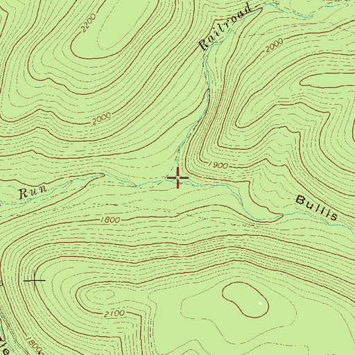 Topographic Map of Railroad Run, PA