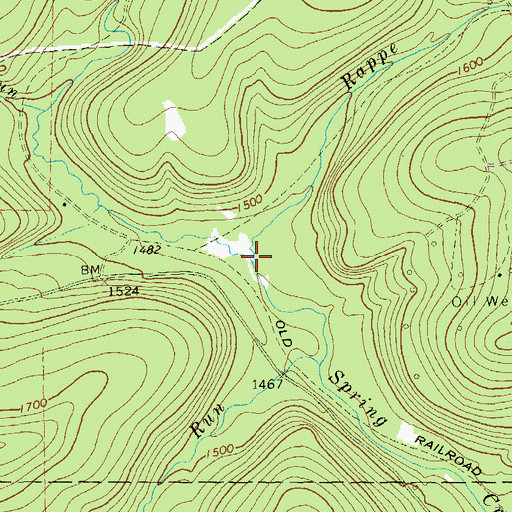 Topographic Map of Rappe Run, PA