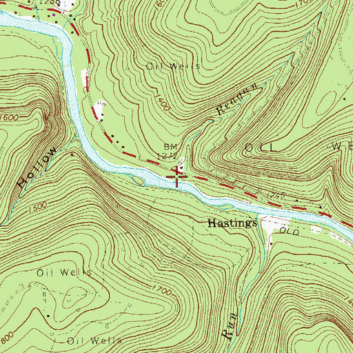 Topographic Map of Reagan Run, PA