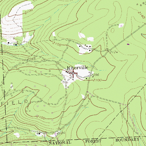 Topographic Map of Riterville, PA