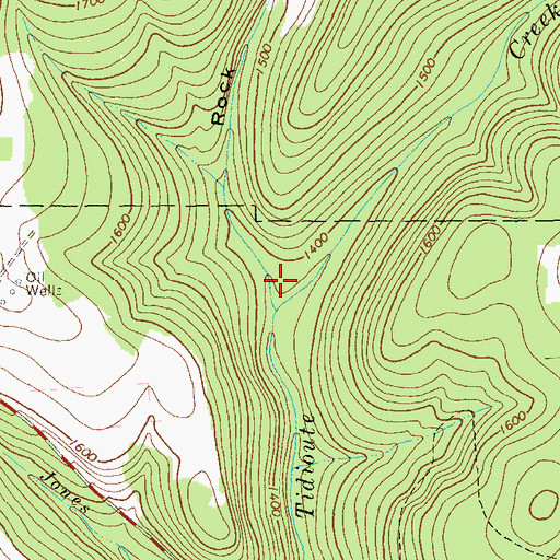 Topographic Map of Rock Hollow, PA