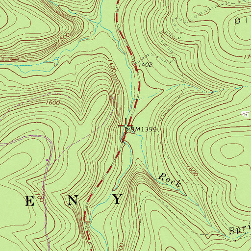 Topographic Map of Rock Spring Run, PA