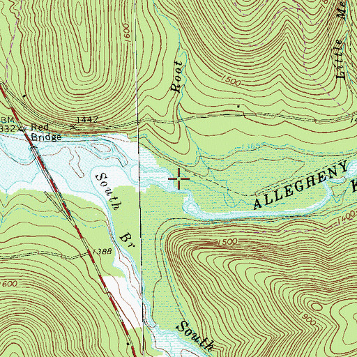 Topographic Map of Root Run, PA