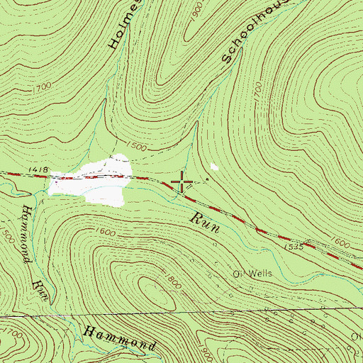 Topographic Map of Schoolhouse Hollow, PA