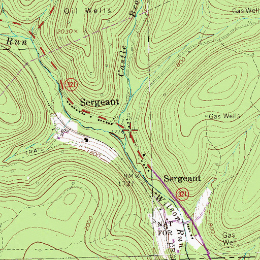 Topographic Map of Sergeant, PA