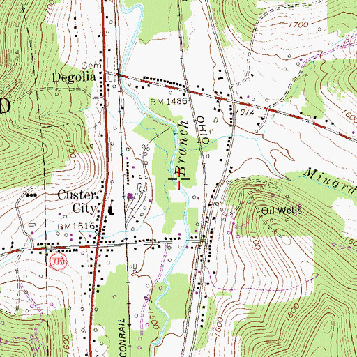 Topographic Map of Sheppard Run, PA