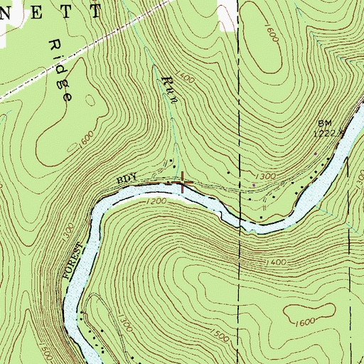 Topographic Map of Shippen Run, PA
