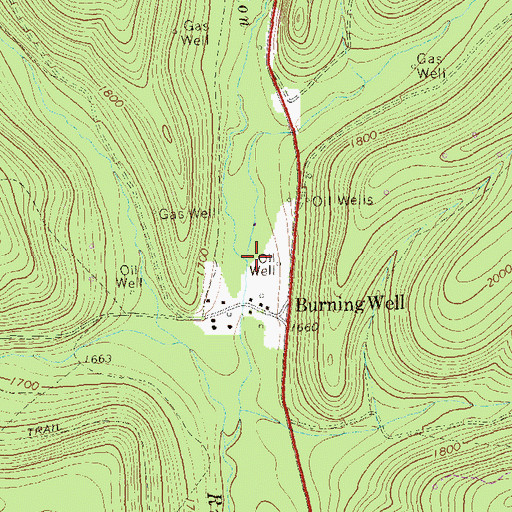 Topographic Map of Sicily Run, PA