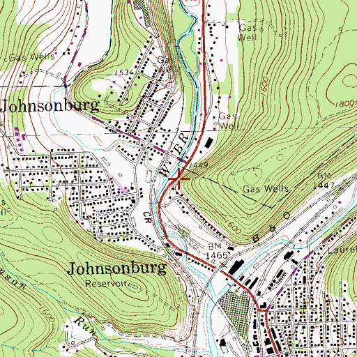 Topographic Map of Silver Creek, PA