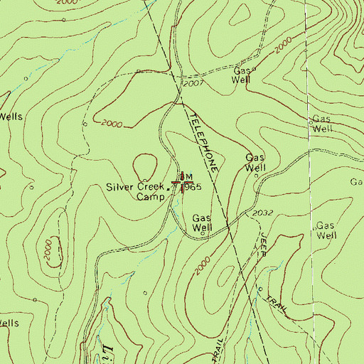 Topographic Map of Silver Creek Camp, PA