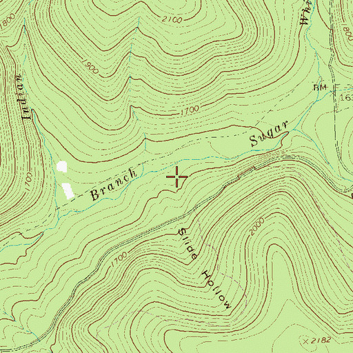 Topographic Map of Slide Hollow, PA