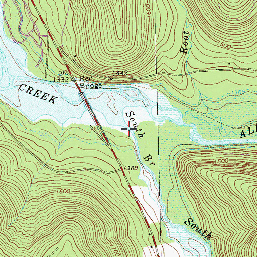 Topographic Map of South Branch Kinzua Creek, PA