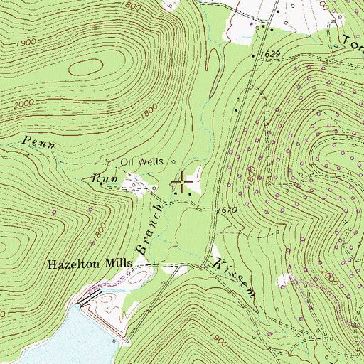 Topographic Map of South Penn Run, PA