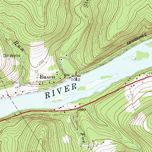 Topographic Map of Stewart Run, PA