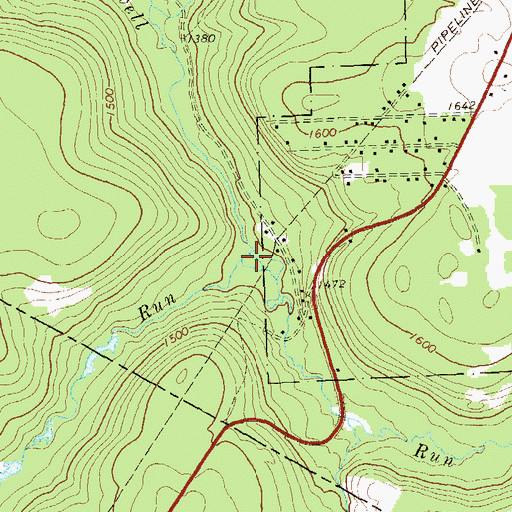 Topographic Map of Stony Run, PA