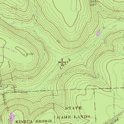 Topographic Map of Threemile Run, PA
