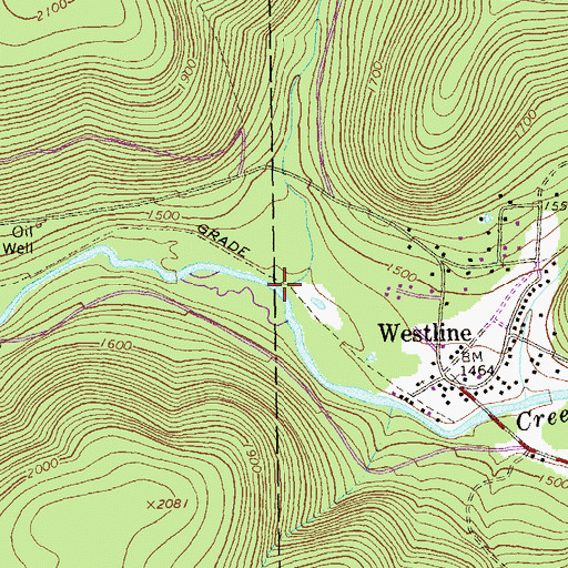 Topographic Map of Thundershower Run, PA