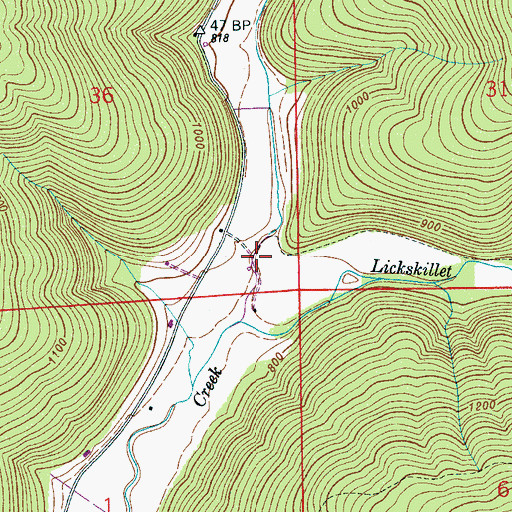 Topographic Map of Jones Cove, AL