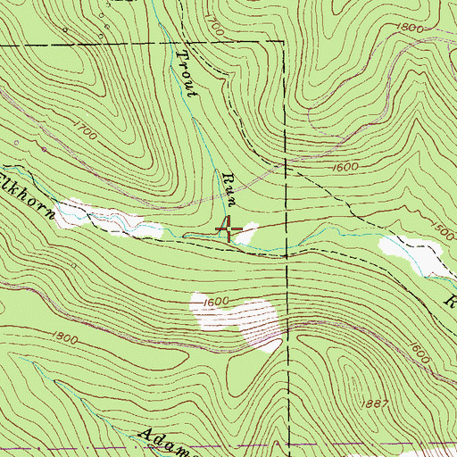 Topographic Map of Trout Run, PA