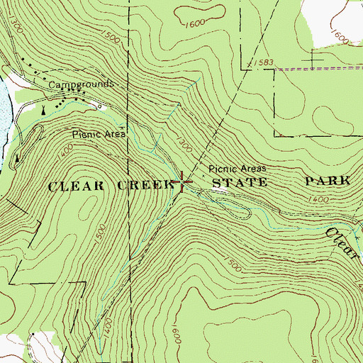 Topographic Map of Truby Run, PA