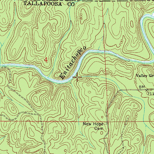 Topographic Map of Jones Creek, AL