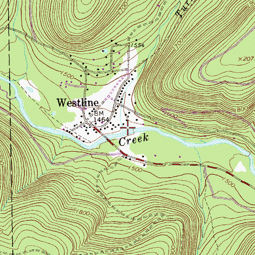 Topographic Map of Turnup Run, PA