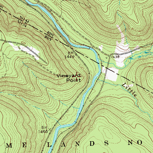 Topographic Map of Vineyard Point, PA