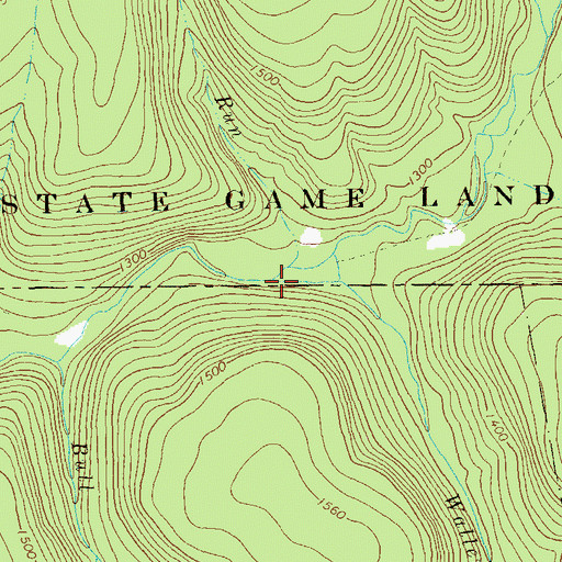 Topographic Map of Walley Run, PA
