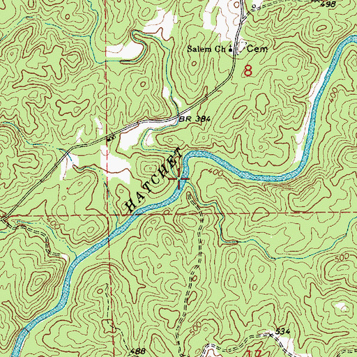 Topographic Map of Jones Creek, AL