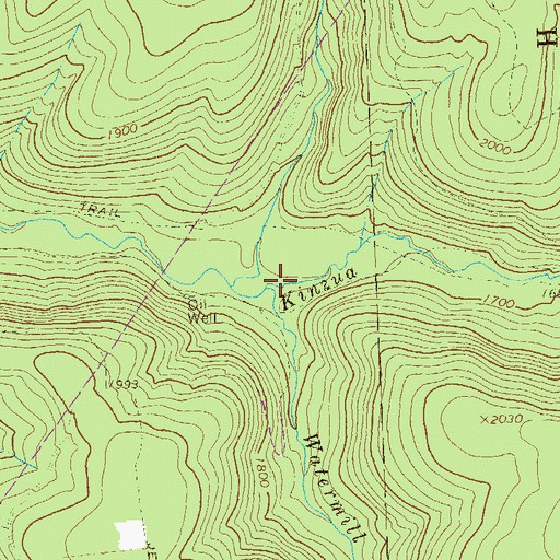 Topographic Map of Watermill Run, PA