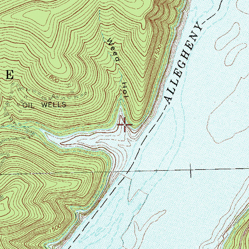 Topographic Map of Weed Hollow, PA