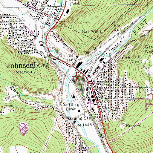 Topographic Map of West Branch Clarion River, PA
