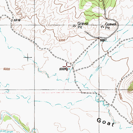 Topographic Map of T-H Ranch, AZ