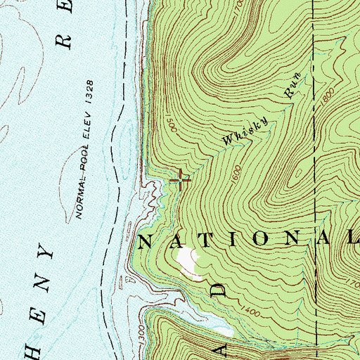 Topographic Map of Whisky Run, PA