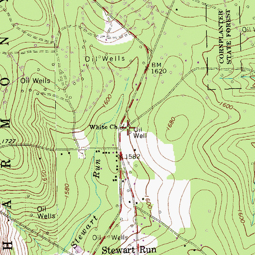 Topographic Map of White Church, PA