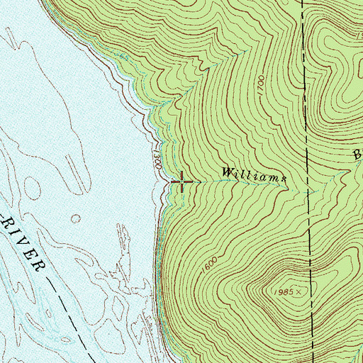 Topographic Map of Williams Brook, PA