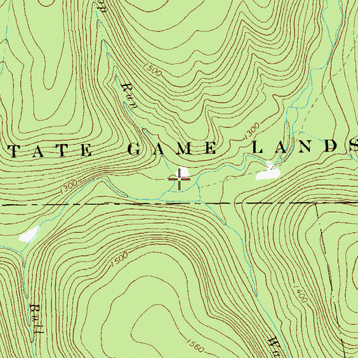 Topographic Map of Zipp Run, PA