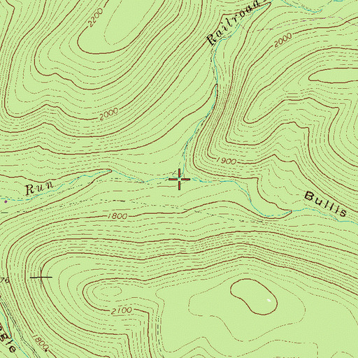Topographic Map of Bullis Hollow, PA