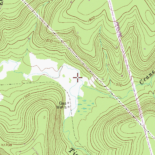 Topographic Map of Crane Run, PA