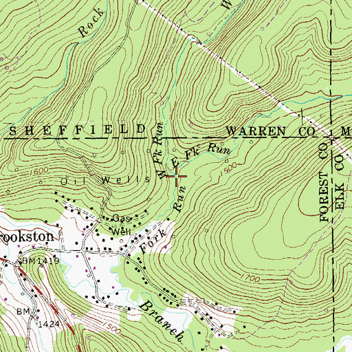 Topographic Map of East Fork Run, PA