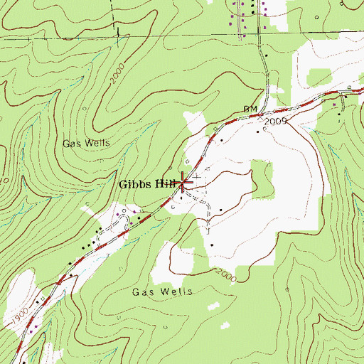 Topographic Map of Gibbs Hill, PA