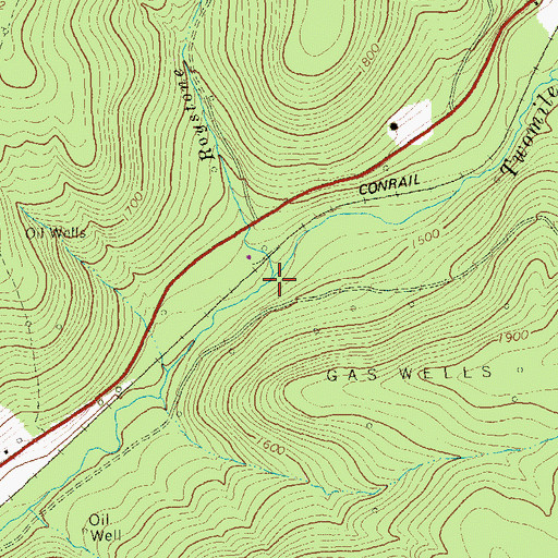 Topographic Map of Roystone Run, PA