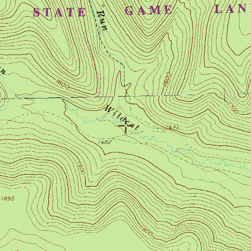 Topographic Map of Slater Run, PA