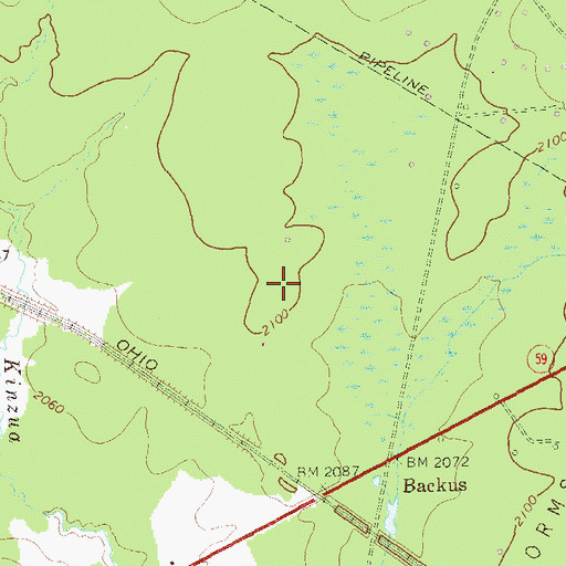 Topographic Map of McKean County, PA