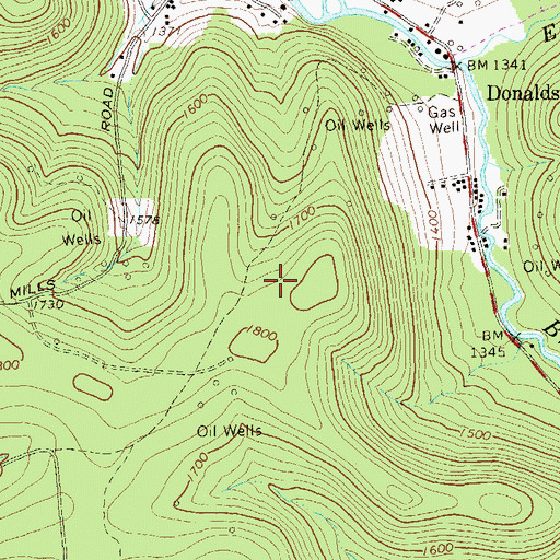 Topographic Map of Allegheny National Forest, PA