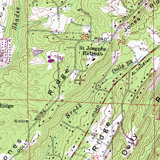 Topographic Map of Jones Ridge, AL